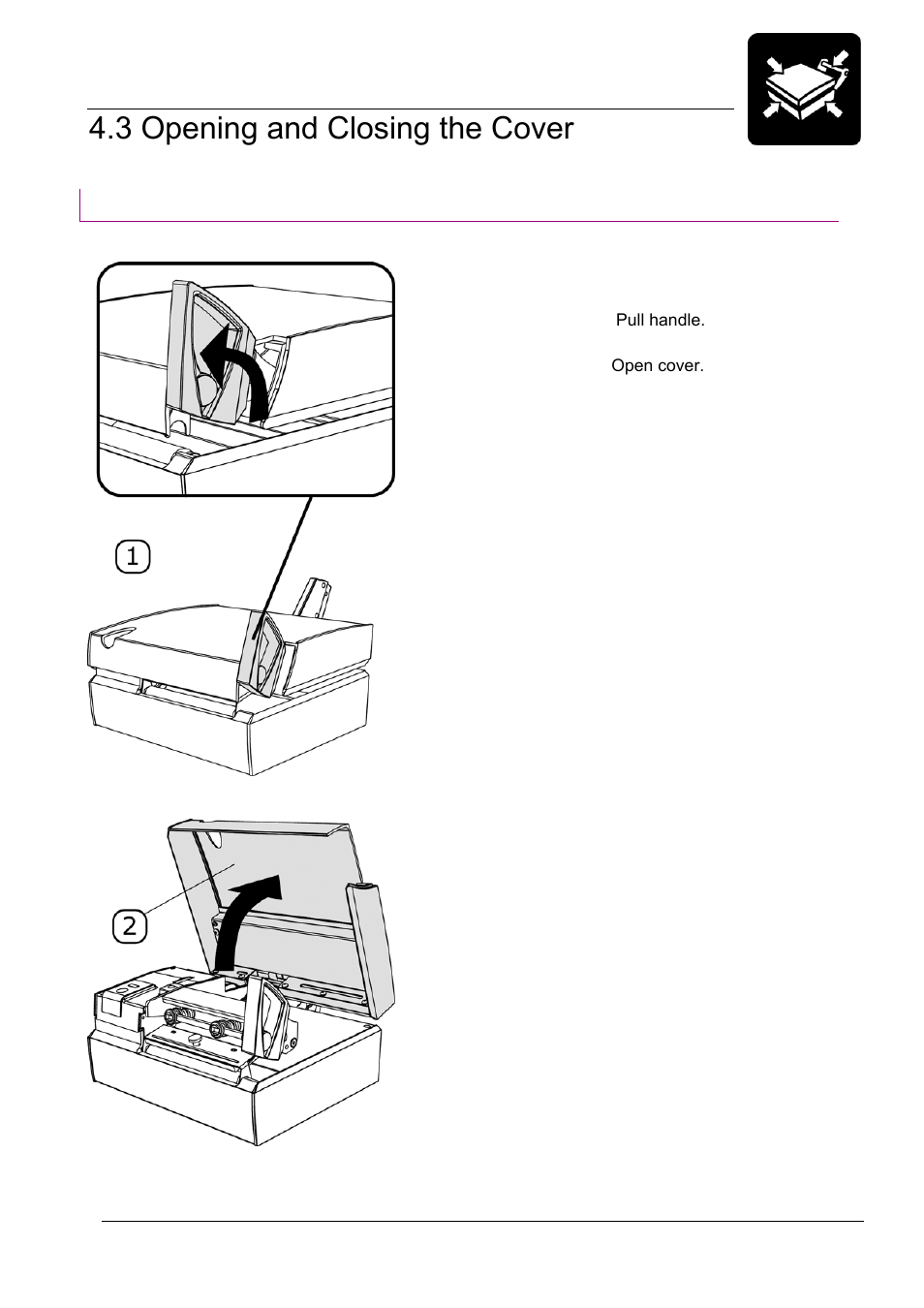 04_3-product overview_open_closedt.doc, 3 opening and closing the cover, Product overview | Datamax-O'Neil MP Nova Operators Manual User Manual | Page 14 / 59