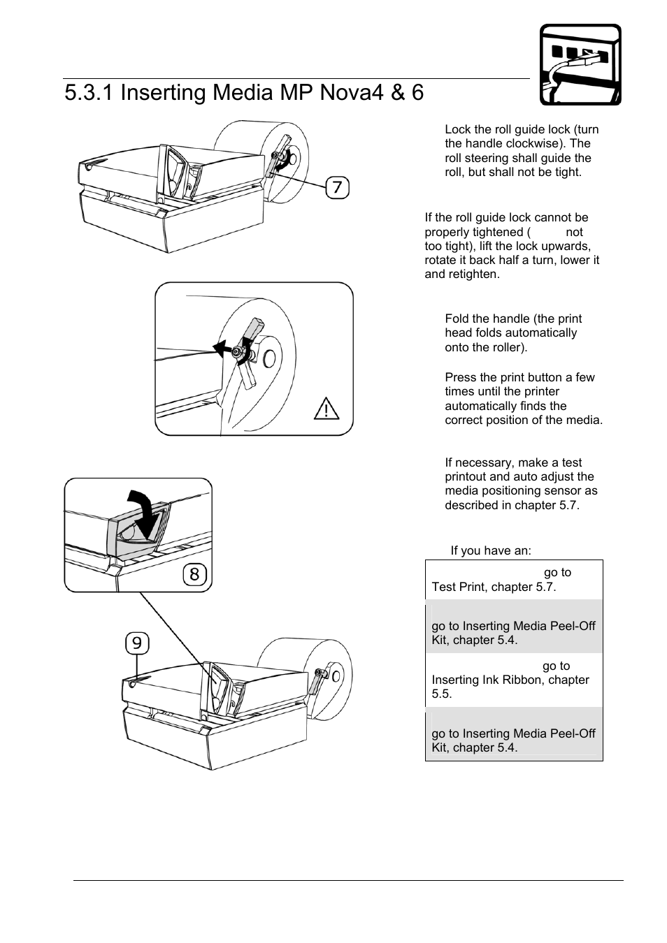 1 inserting media mp nova4 & 6, Getting started | Datamax-O'Neil MP Nova Operators Manual User Manual | Page 23 / 59