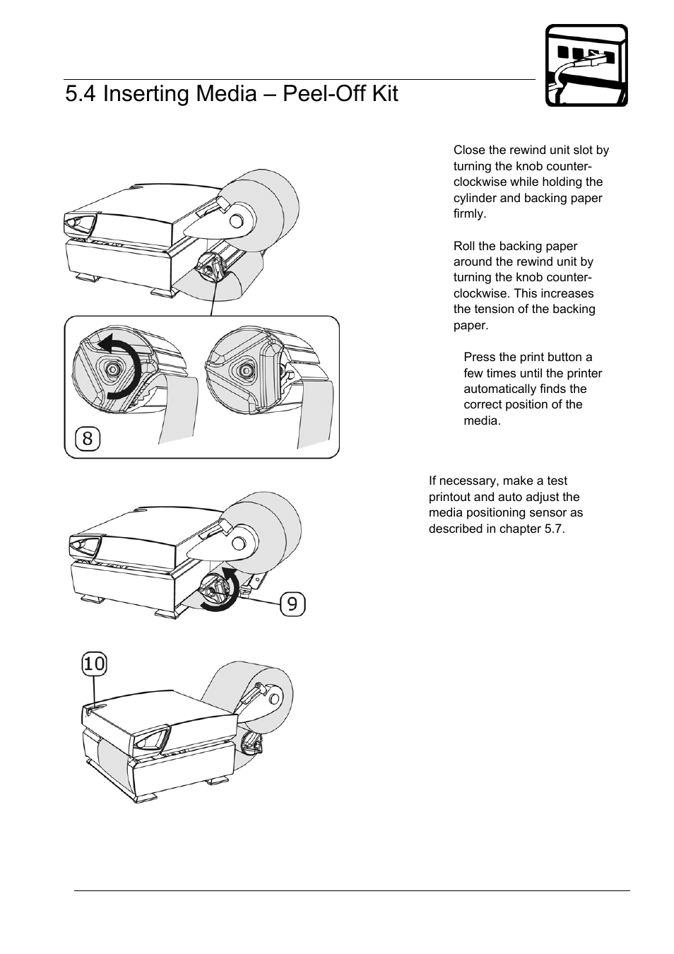 4 inserting media – peel-off kit, Getting started | Datamax-O'Neil MP Nova Operators Manual User Manual | Page 29 / 59