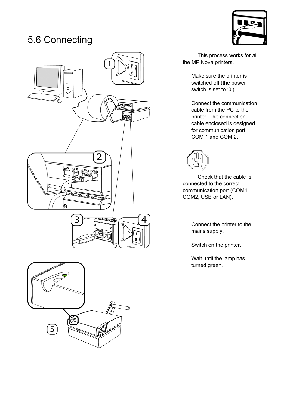 05_6-getting started_connecting.doc, 6 connecting, Getting started | Datamax-O'Neil MP Nova Operators Manual User Manual | Page 33 / 59