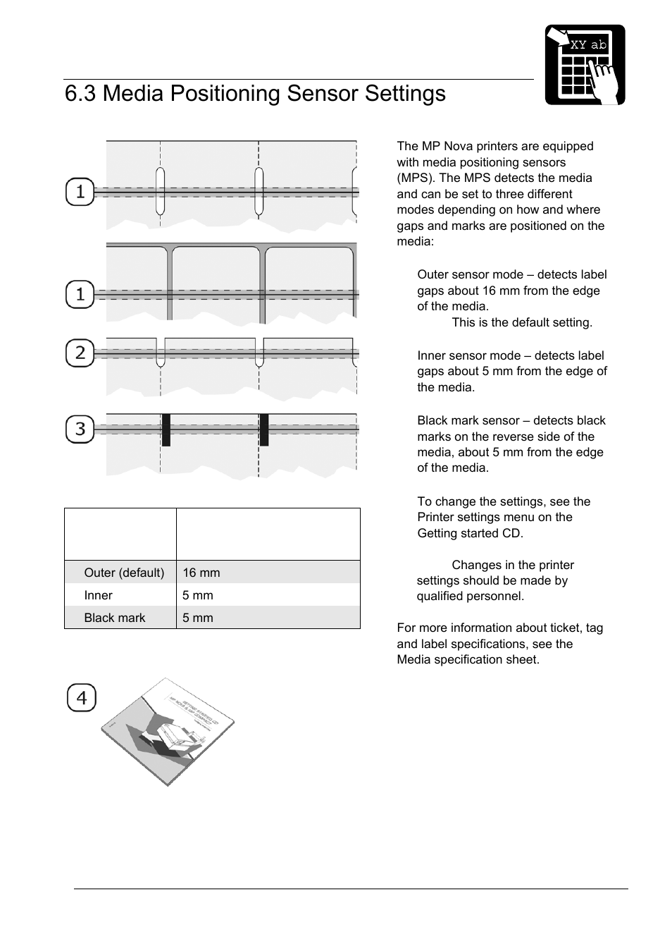 06_3-adjusting_mps.doc, 3 media positioning sensor settings, Operation | Datamax-O'Neil MP Nova Operators Manual User Manual | Page 36 / 59