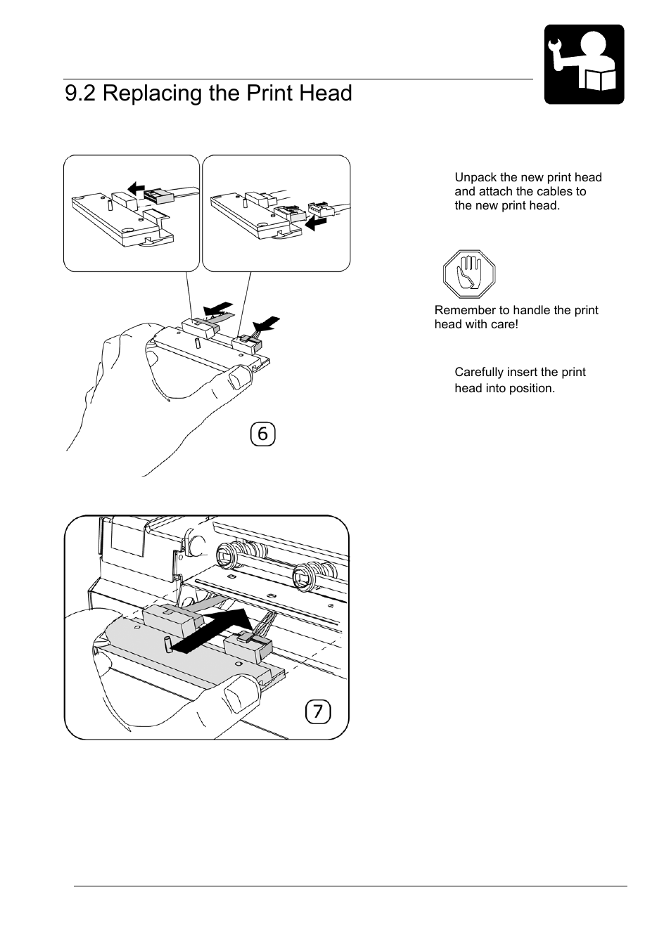 2 replacing the print head, Changeable parts | Datamax-O'Neil MP Nova Operators Manual User Manual | Page 51 / 59