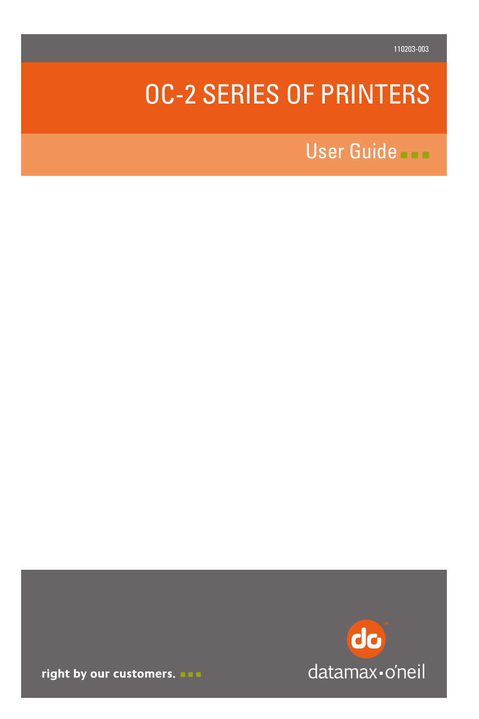 Datamax-O'Neil OC-2 SERIES User Guide User Manual | 26 pages
