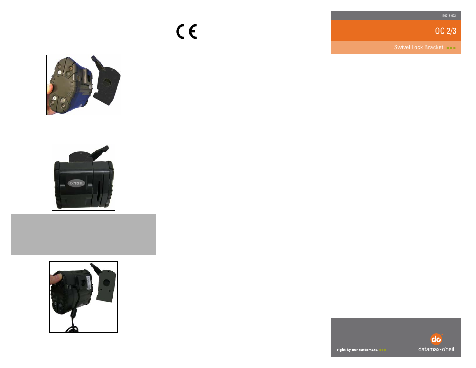 Oc 2/3, Step 2: attaching the printer, Agency approvals | Warranty, No liability for negligent use | Datamax-O'Neil OC-2_3 SERIES Swivel Lock Bracket User Manual | Page 2 / 2