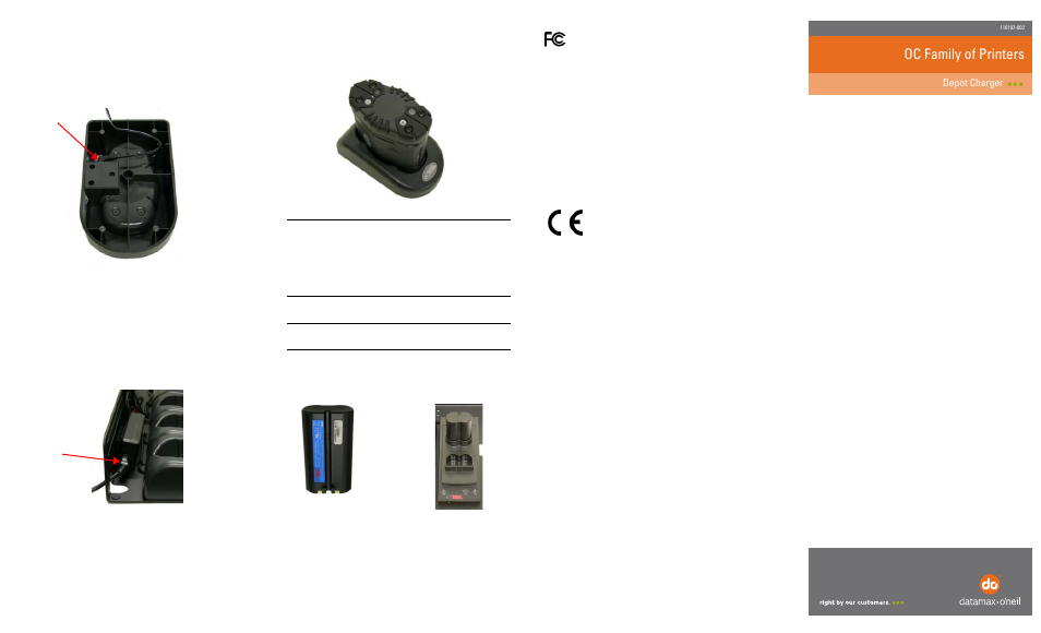 Oc family of printers, Agency approvals, Warranty | No liability for negligent use, Inserting the printer(s), Using the battery charger, Attaching the power supply | Datamax-O'Neil OC-2_3 SERIES 4-Up Charging Bracket User Manual | Page 2 / 2