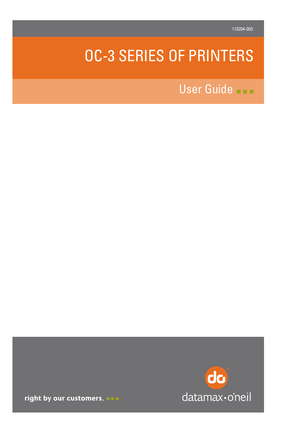 Datamax-O'Neil OC-3 SERIES User Guide User Manual | 28 pages