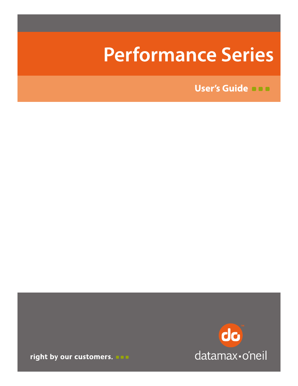 Datamax-O'Neil Performance series User Guide User Manual | 143 pages