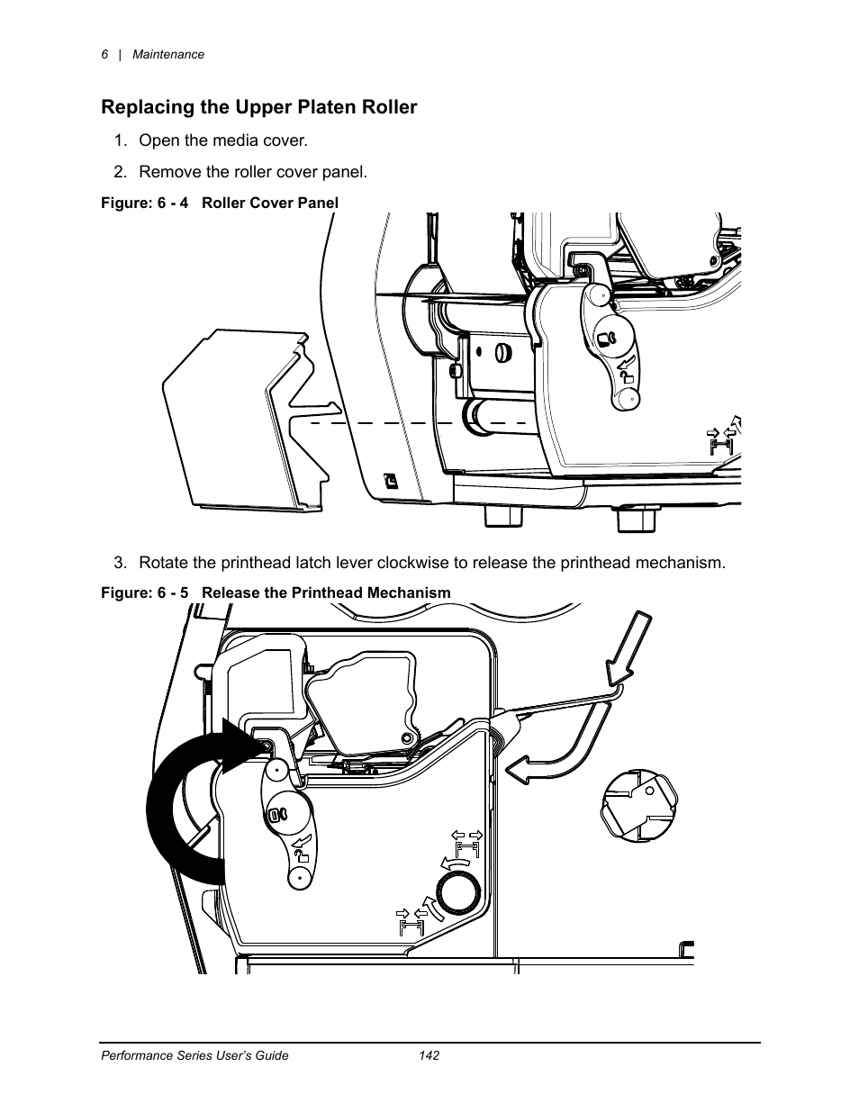 Replacing the upper platen roller | Datamax-O'Neil Performance series User Guide User Manual | Page 120 / 143