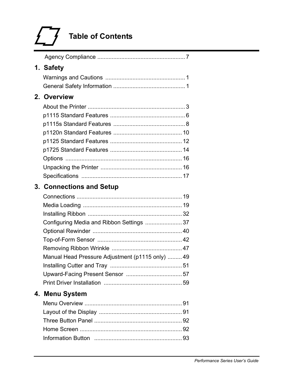 Datamax-O'Neil Performance series User Guide User Manual | Page 5 / 143