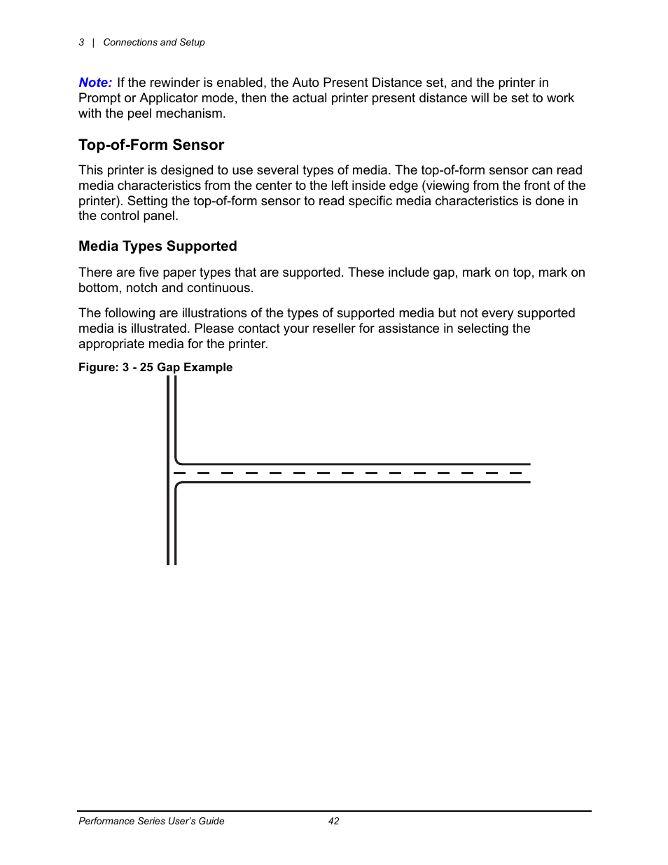 Top-of-form sensor | Datamax-O'Neil Performance series User Guide User Manual | Page 50 / 143