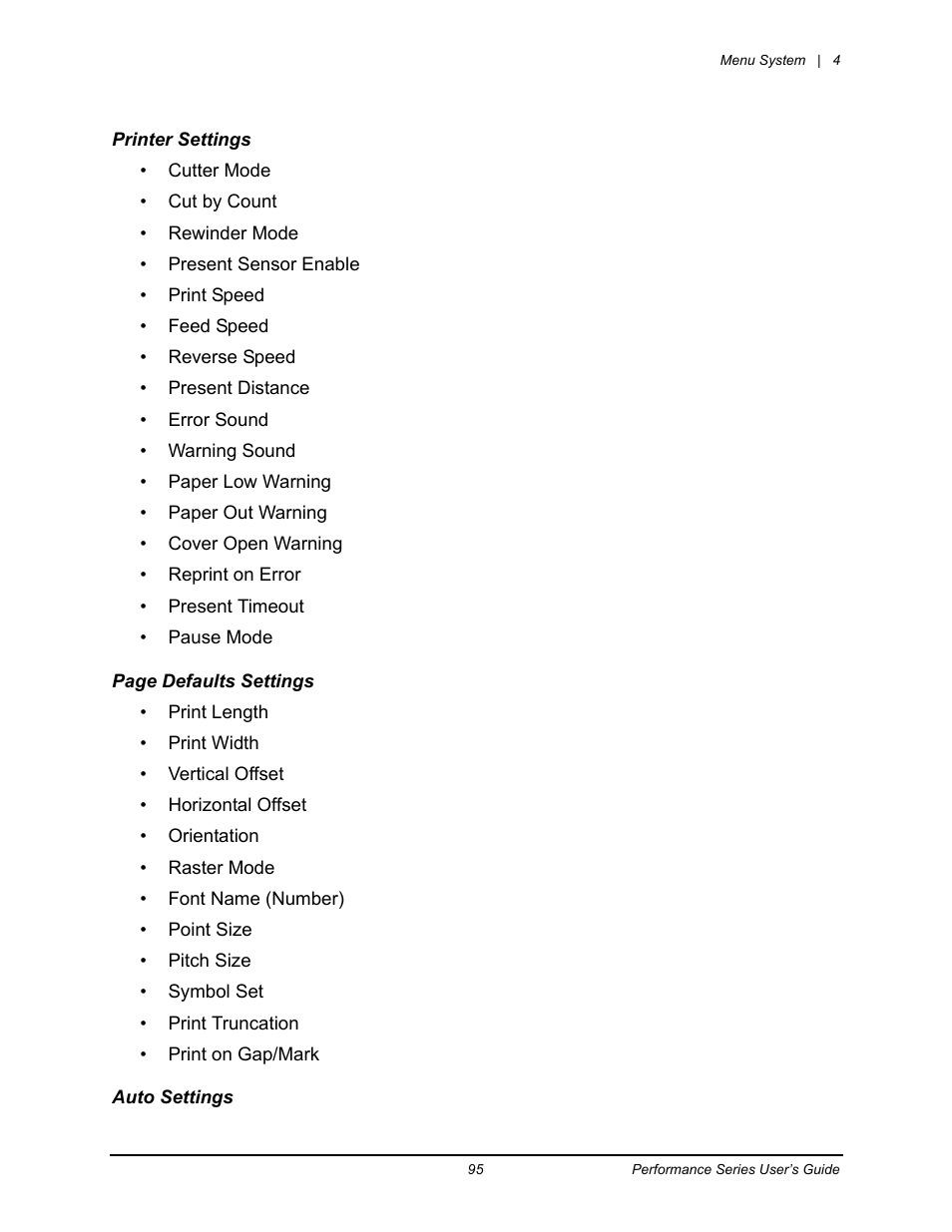 Datamax-O'Neil Performance series User Guide User Manual | Page 73 / 143