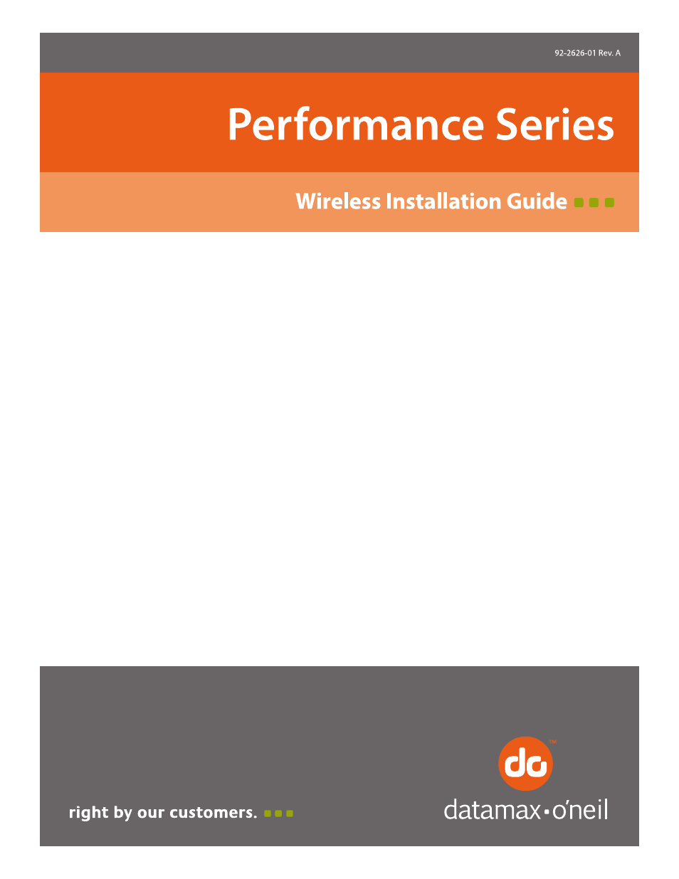 Datamax-O'Neil Performance series Wireless User Manual | 15 pages