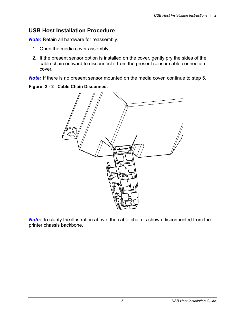 Usb host installation procedure | Datamax-O'Neil Performance series USB Host User Manual | Page 6 / 12