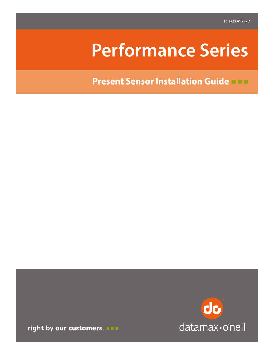 Datamax-O'Neil Performance series Present Sensor User Manual | 16 pages