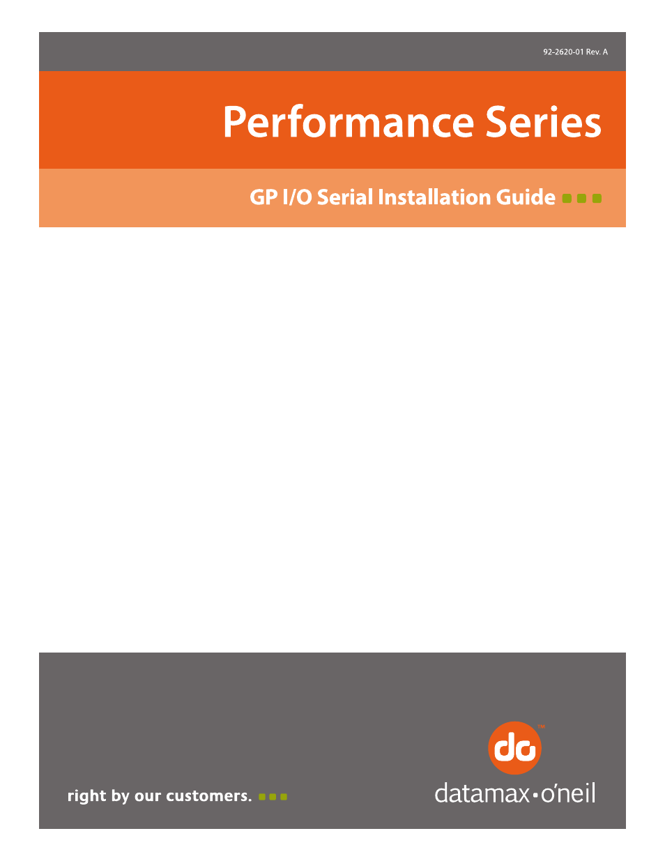 Datamax-O'Neil Performance series GPIO User Manual | 9 pages