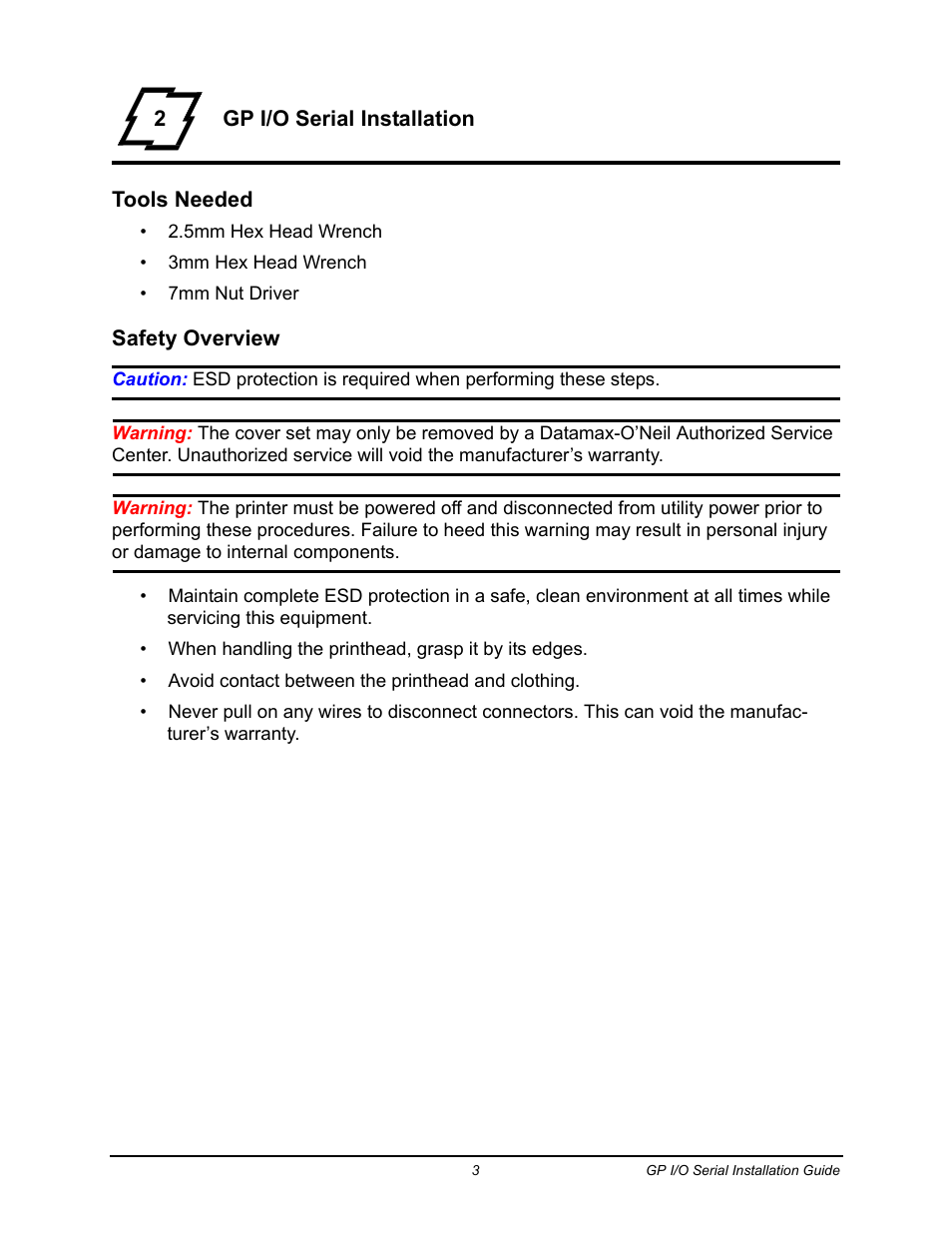 Datamax-O'Neil Performance series GPIO User Manual | Page 4 / 9