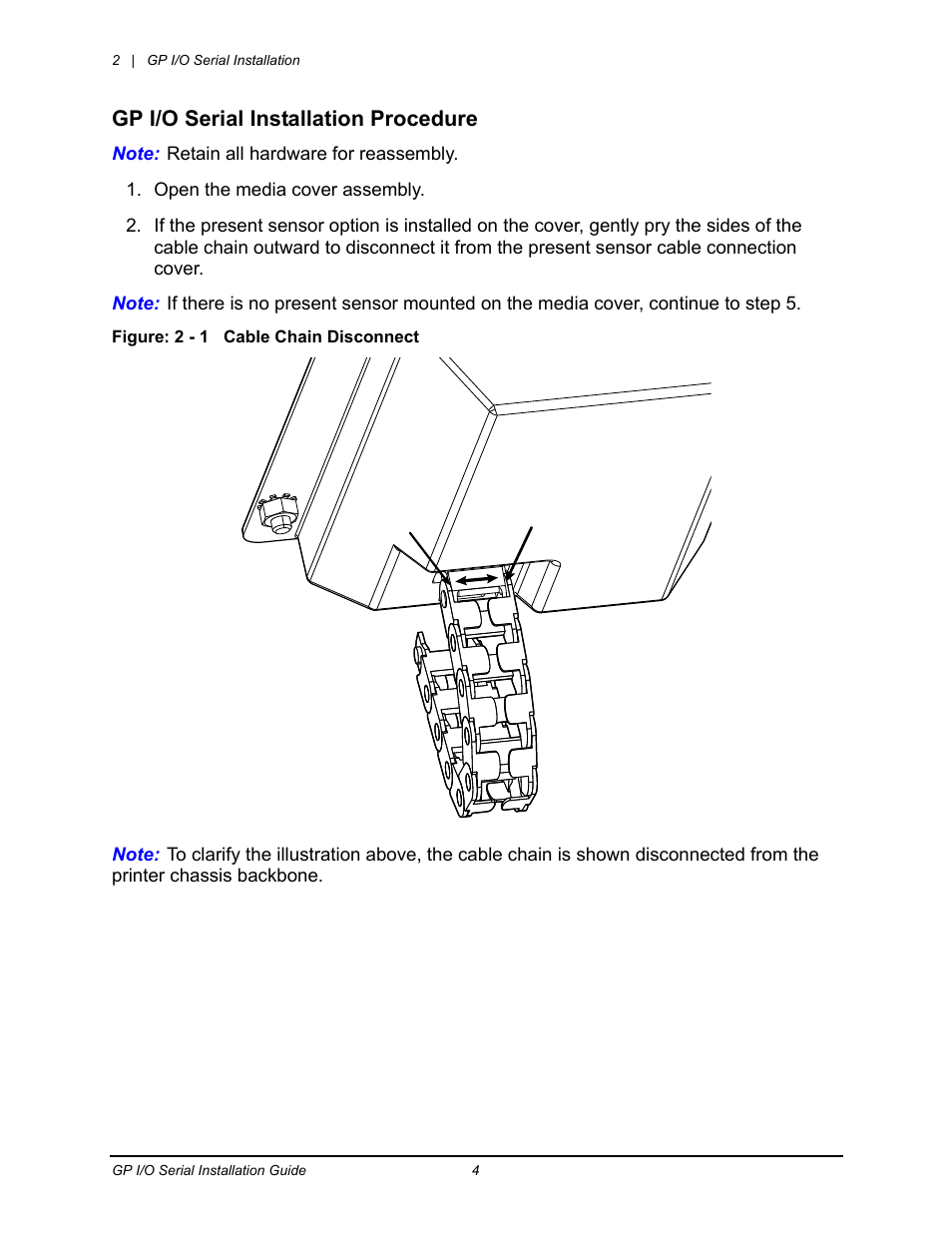 Gp i/o serial installation procedure | Datamax-O'Neil Performance series GPIO User Manual | Page 5 / 9