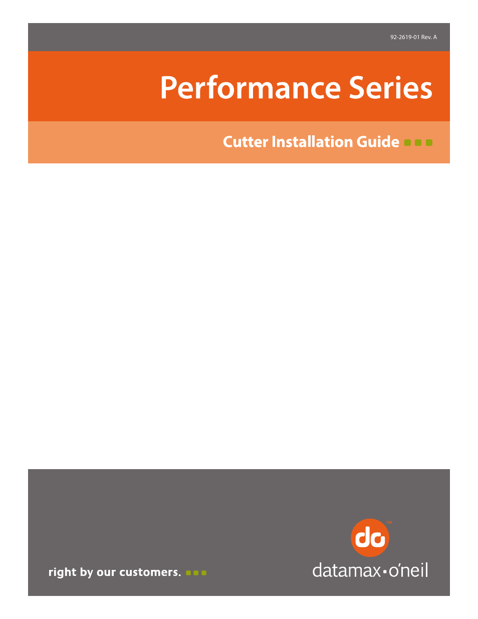 Datamax-O'Neil Performance series Cutter User Manual | 8 pages