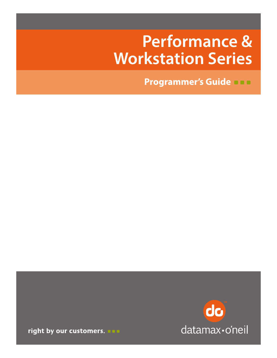 Datamax-O'Neil Workstation series Programmer’s Guide User Manual | 59 pages