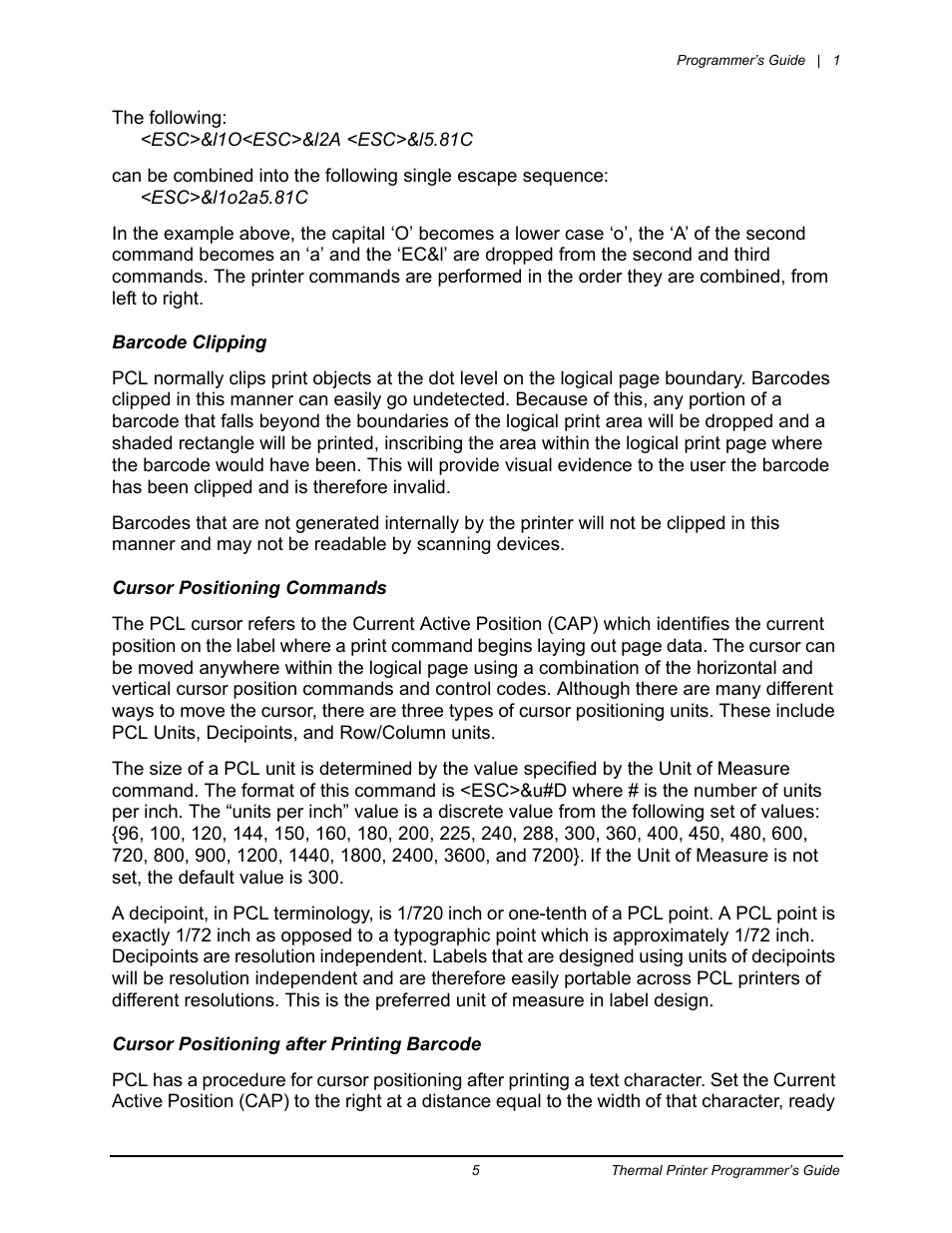 Datamax-O'Neil Workstation series Programmer’s Guide User Manual | Page 11 / 59