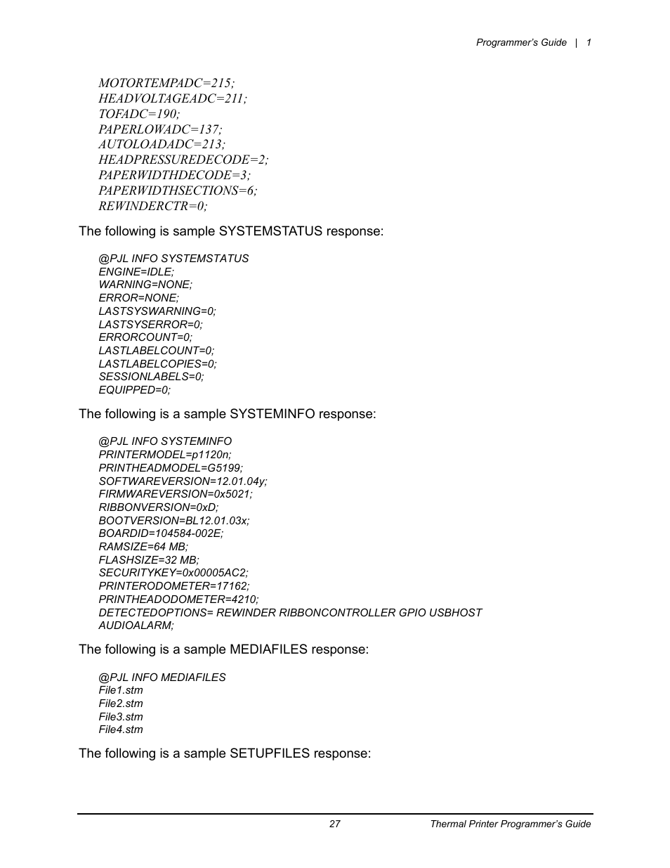 Datamax-O'Neil Workstation series Programmer’s Guide User Manual | Page 33 / 59