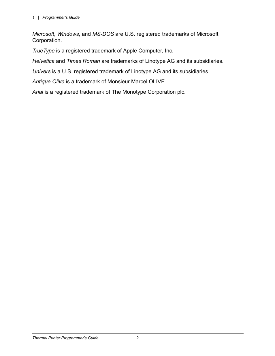 Datamax-O'Neil Workstation series Programmer’s Guide User Manual | Page 8 / 59