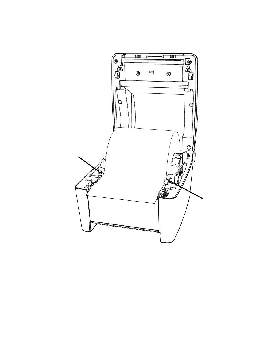 Media loading - peel and present | Datamax-O'Neil Workstation series User Guide User Manual | Page 22 / 45
