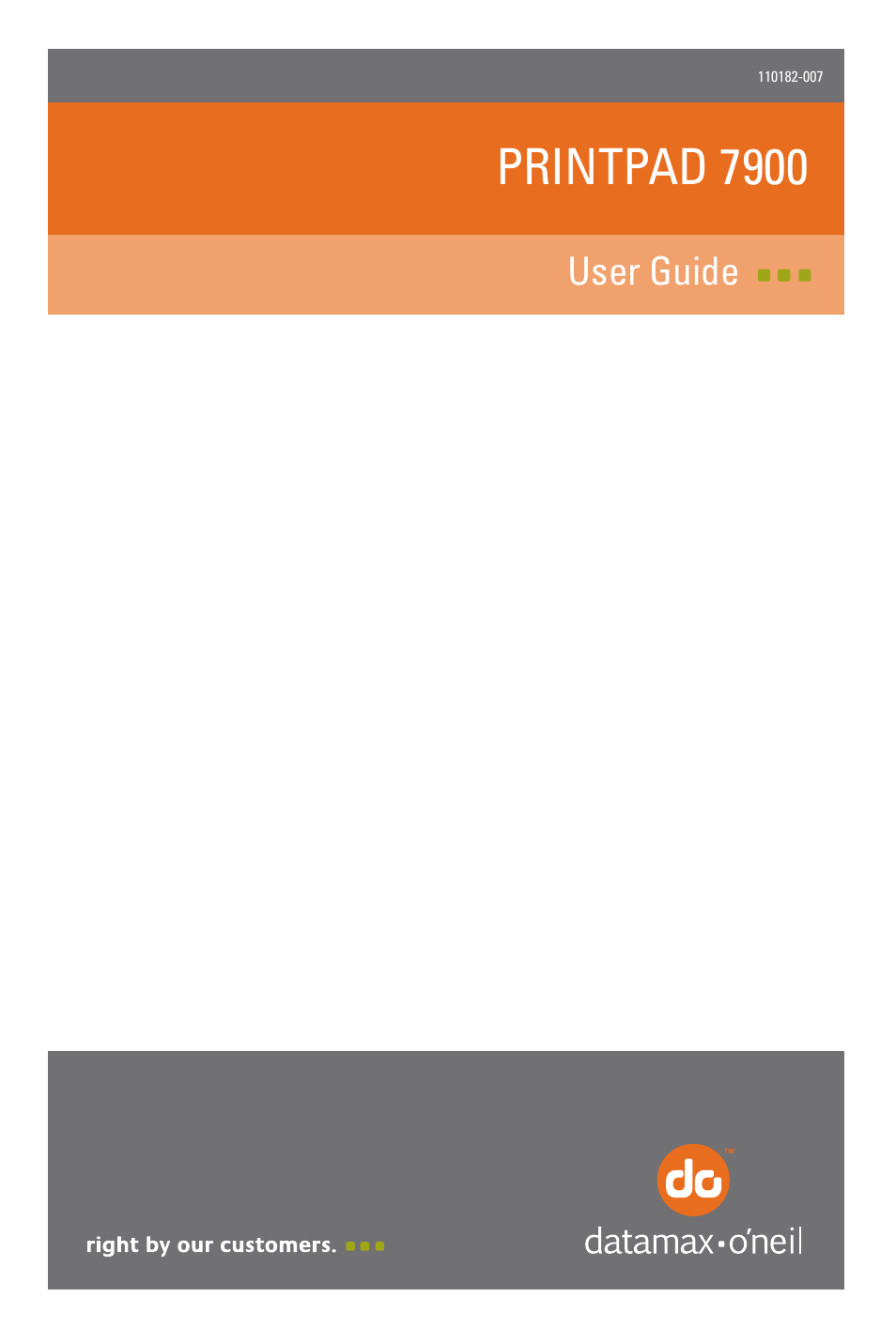 Datamax-O'Neil PrintPAD 7900 User Guide User Manual | 20 pages