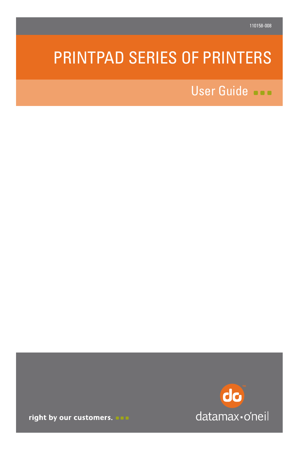 Datamax-O'Neil PrintPAD series OF PRINTERS User Guide User Manual | 20 pages