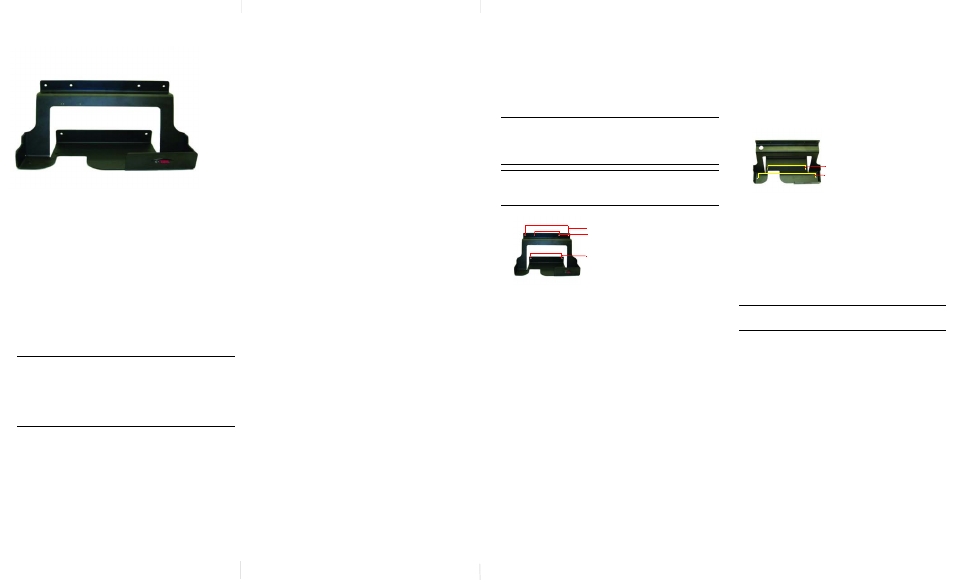 Datamax-O'Neil PrintPAD Settlement Room Bracket User Manual | 2 pages