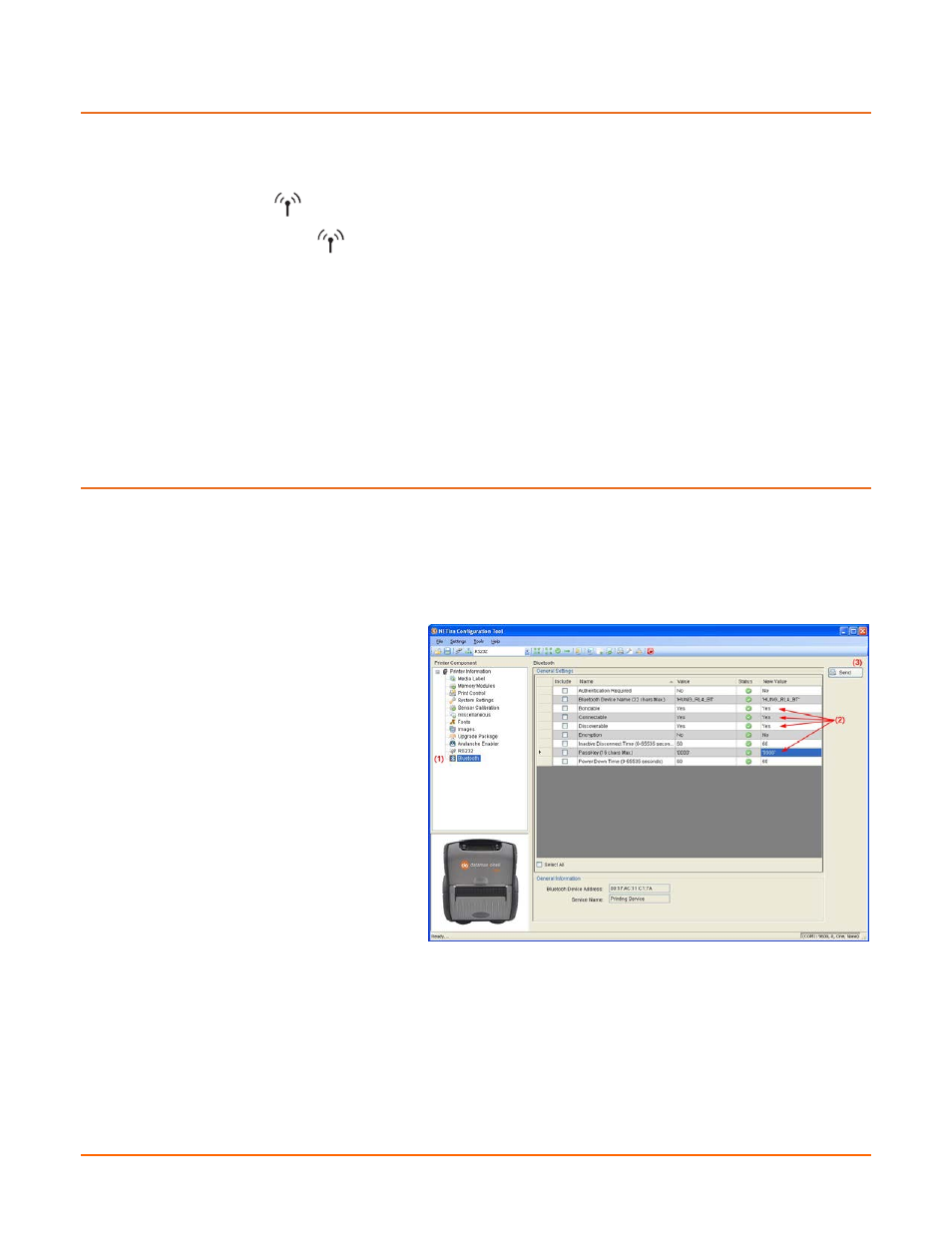 Resetting the printer, Bluetooth setup | Datamax-O'Neil RL3_4 User Guide User Manual | Page 56 / 70