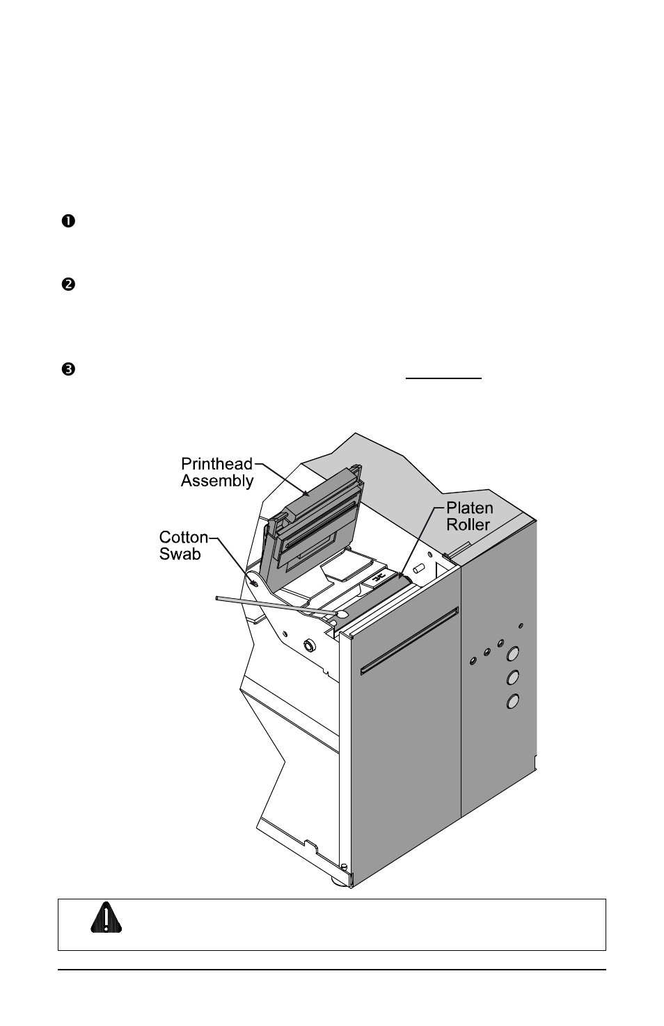 2 platen roller cleaning | Datamax-O'Neil S-Class User Guide User Manual | Page 51 / 92