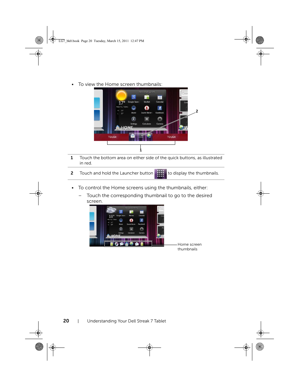 Dell STREAK 7 User Manual | Page 20 / 141