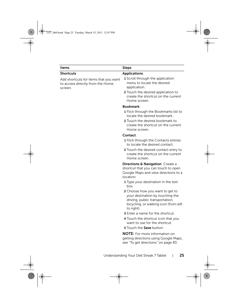 Dell STREAK 7 User Manual | Page 25 / 141