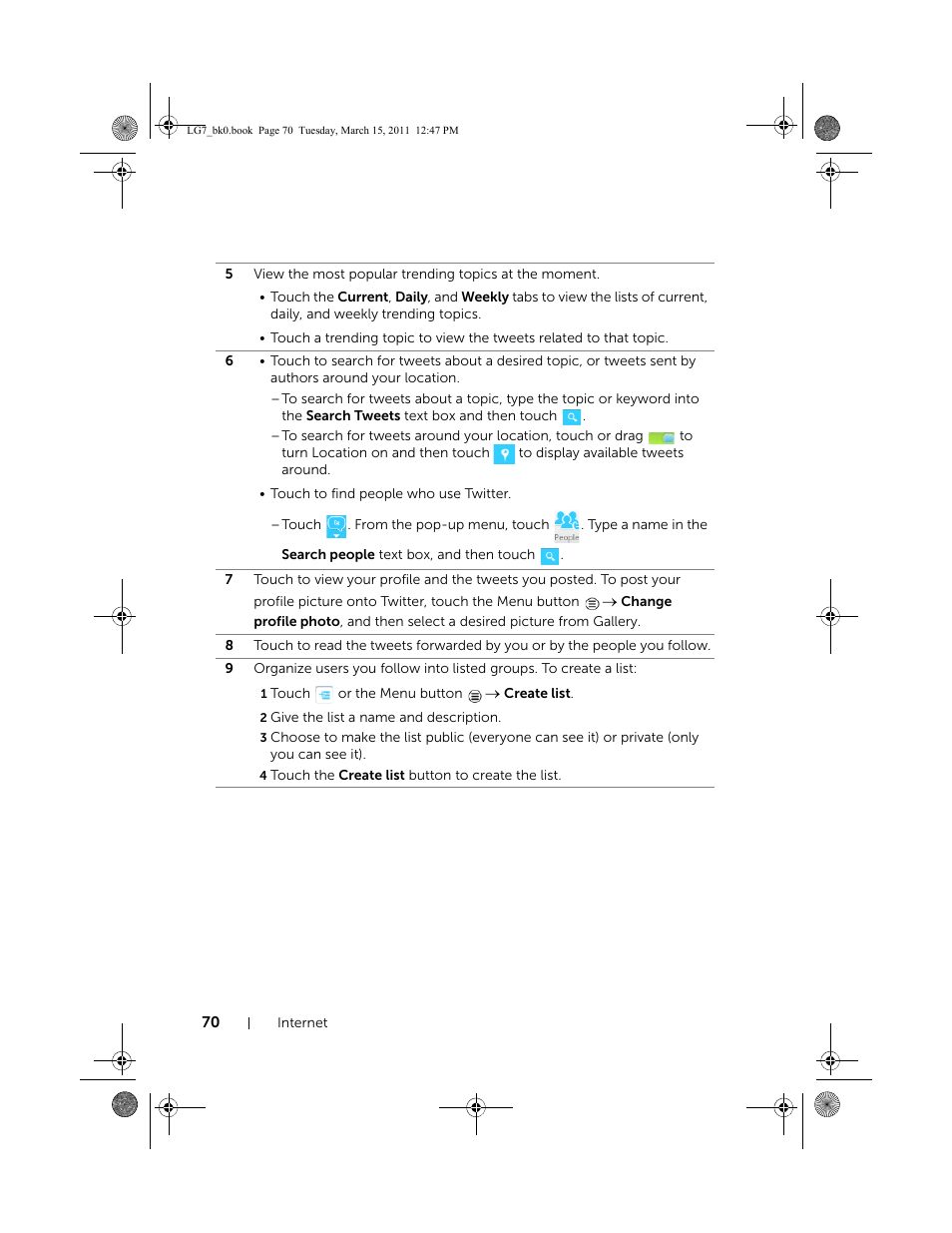 Dell STREAK 7 User Manual | Page 70 / 141
