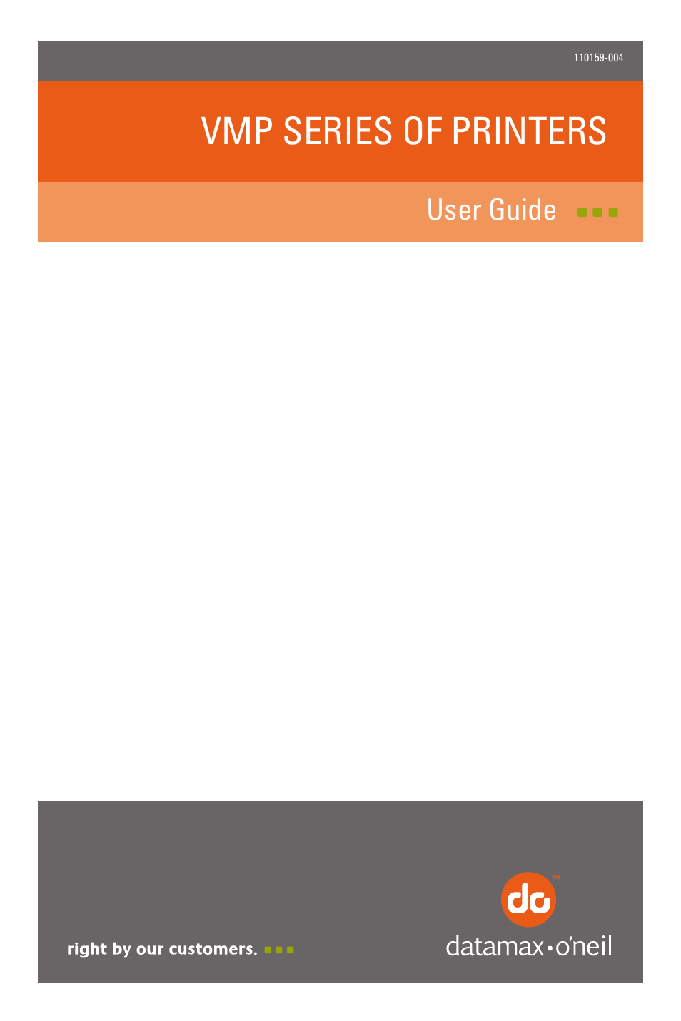 Datamax-O'Neil VMP SERIES User Guide User Manual | 20 pages