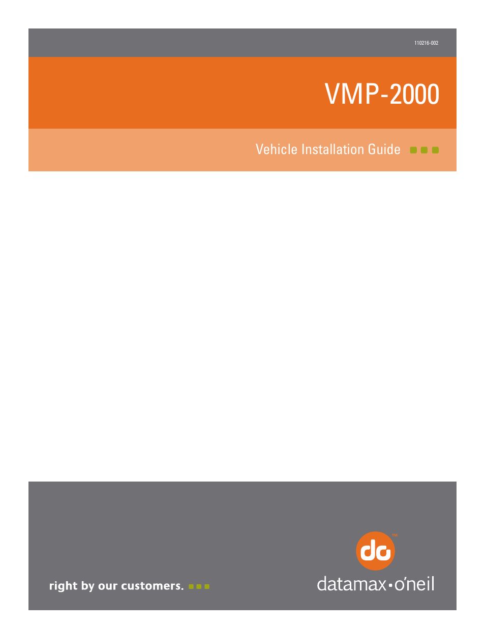 Datamax-O'Neil VMP-2000 Installation Guide User Manual | 21 pages