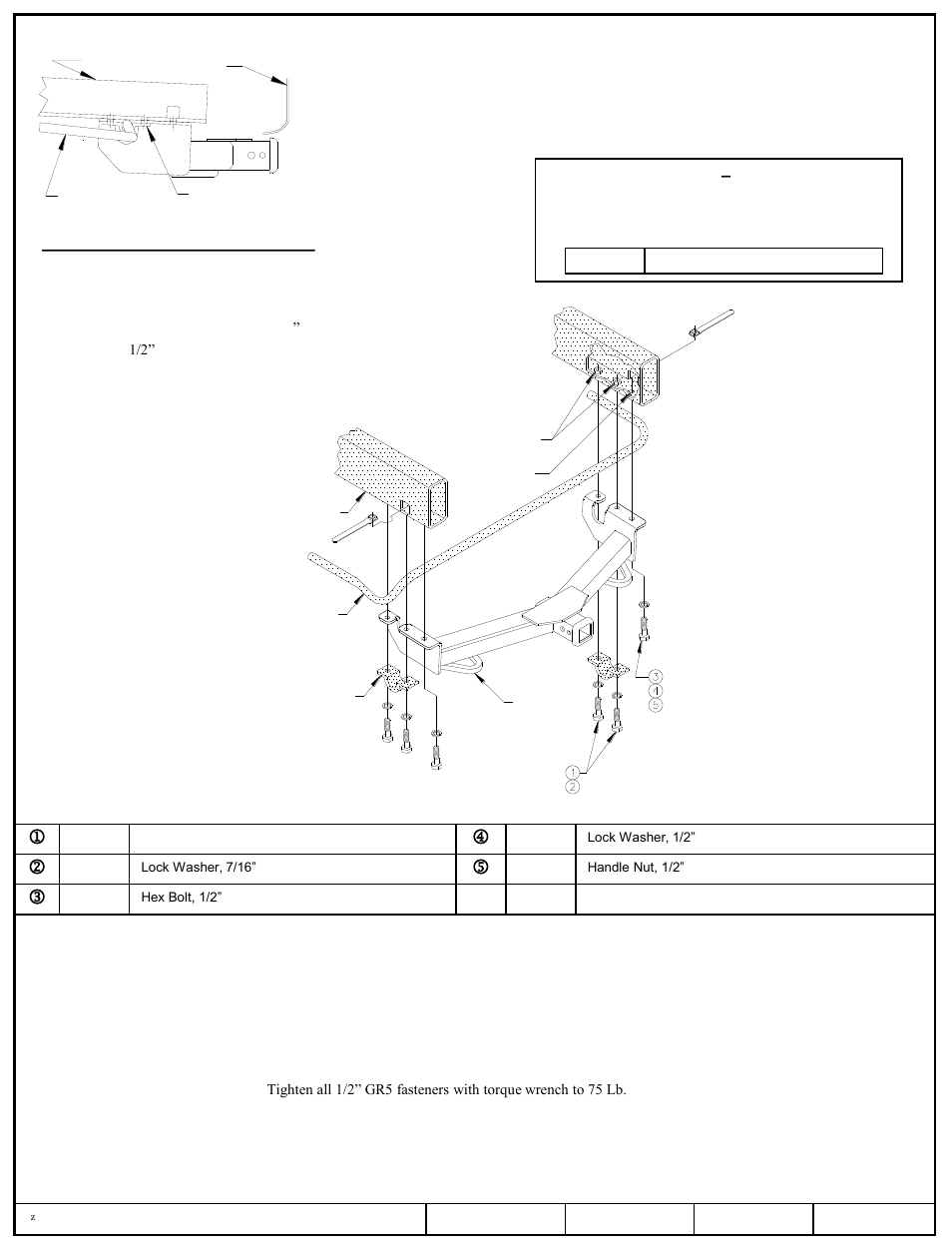 Draw-Tite 65016 FRONT MOUNT RECEIVER User Manual | 3 pages