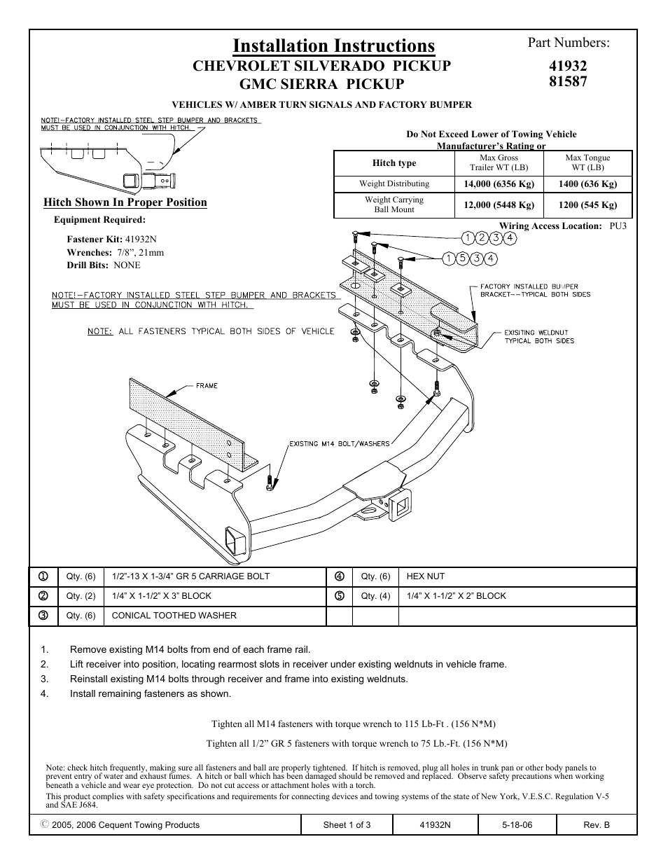 Draw-Tite 41932 ULTRA FRAME RECEIVER User Manual | 3 pages