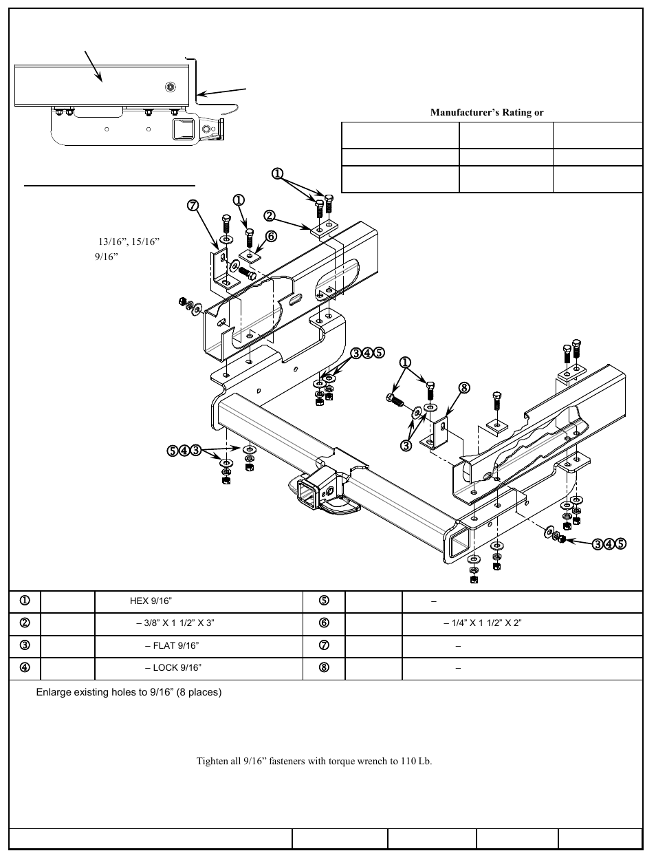Draw-Tite 41946 ULTRA FRAME RECEIVER User Manual | 3 pages