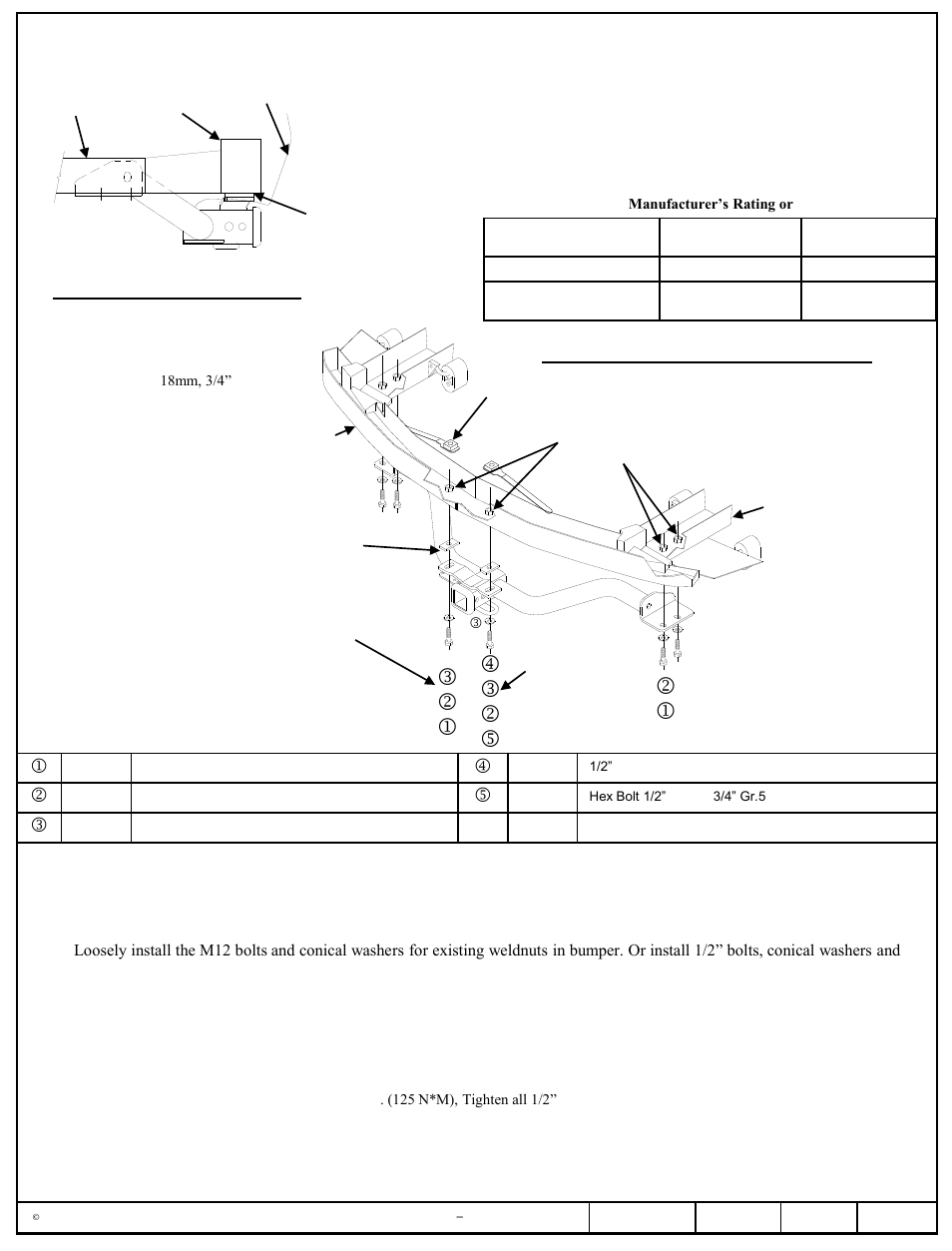 Draw-Tite 75528 MAX-FRAME RECEIVER User Manual | 3 pages