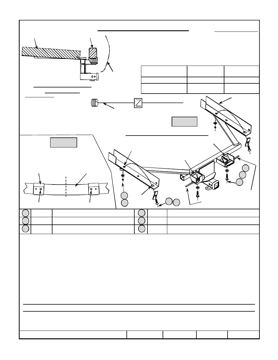 Instrucciones de instalación, Ford taurus, Números de partes | Figura 1. figura 2 | Draw-Tite 75670 MAX-FRAME RECEIVER User Manual | Page 2 / 3