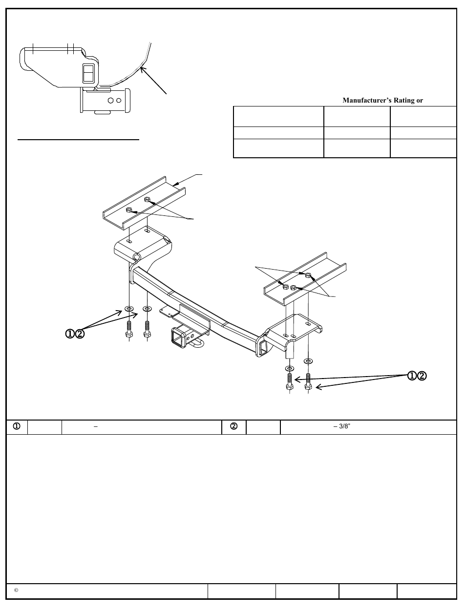 Draw-Tite 75717 MAX-FRAME RECEIVER User Manual | 3 pages