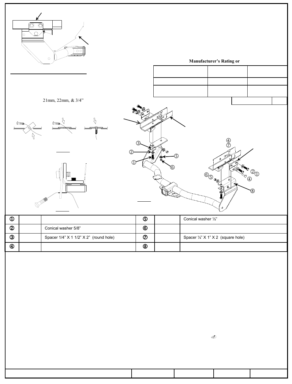Draw-Tite 75838 MAX-FRAME RECEIVER User Manual | 3 pages