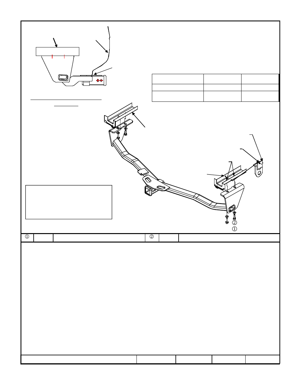 Instructions d’installation, Hyundai veracruz, Numéros de pièces | Draw-Tite 75532 MAX-FRAME RECEIVER User Manual | Page 2 / 3