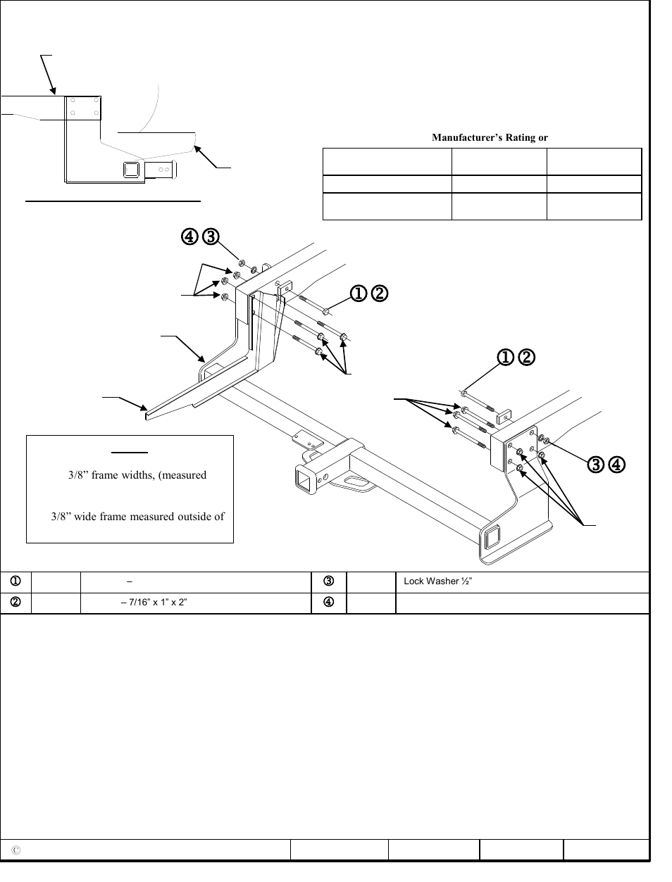 Draw-Tite 75601 MAX-FRAME RECEIVER User Manual | 3 pages