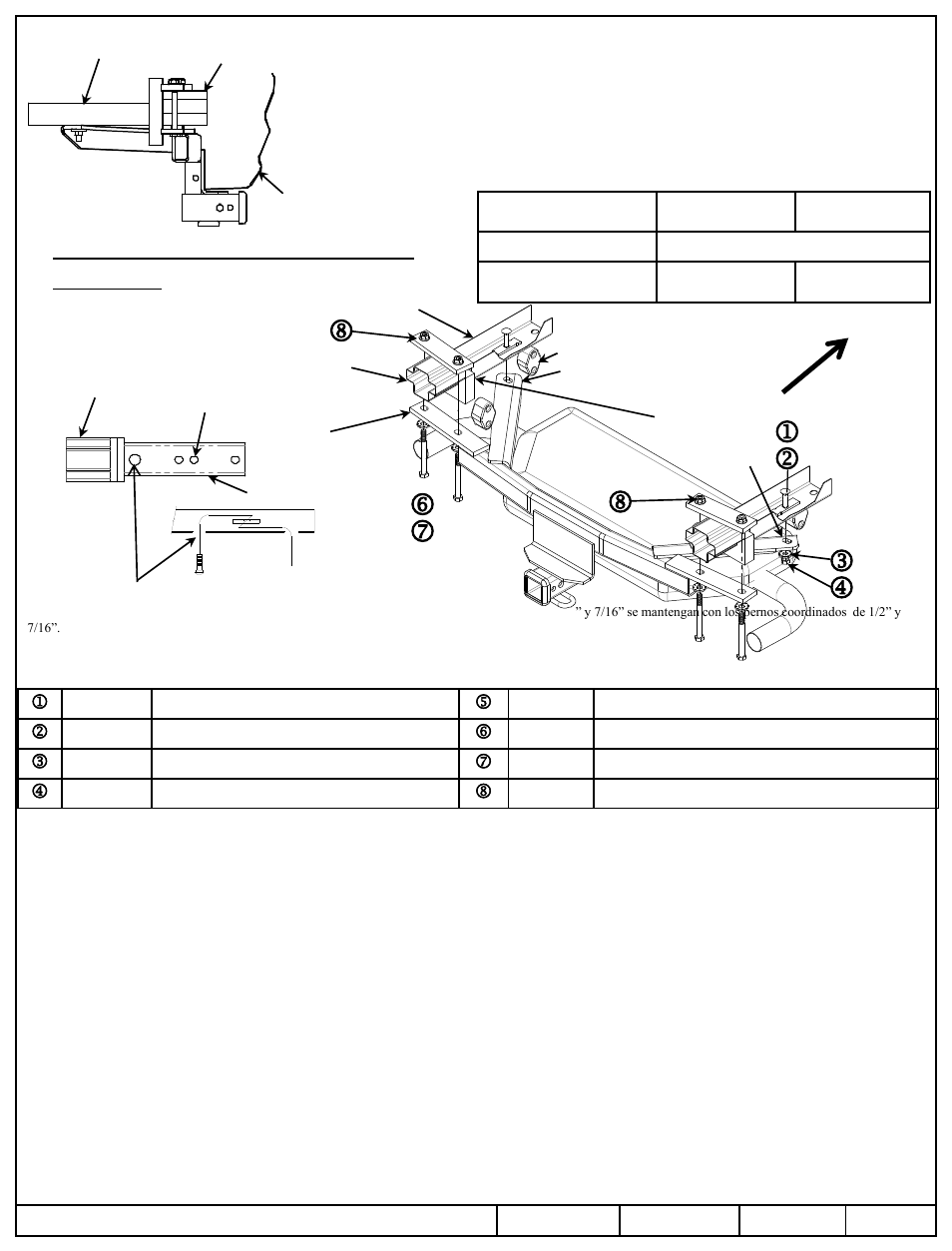 Instrucciones de instalación, Mazda cx-5, Números de partes | Nota: tornillos iguales ambos lados | Draw-Tite 75748 MAX-FRAME RECEIVER User Manual | Page 3 / 3