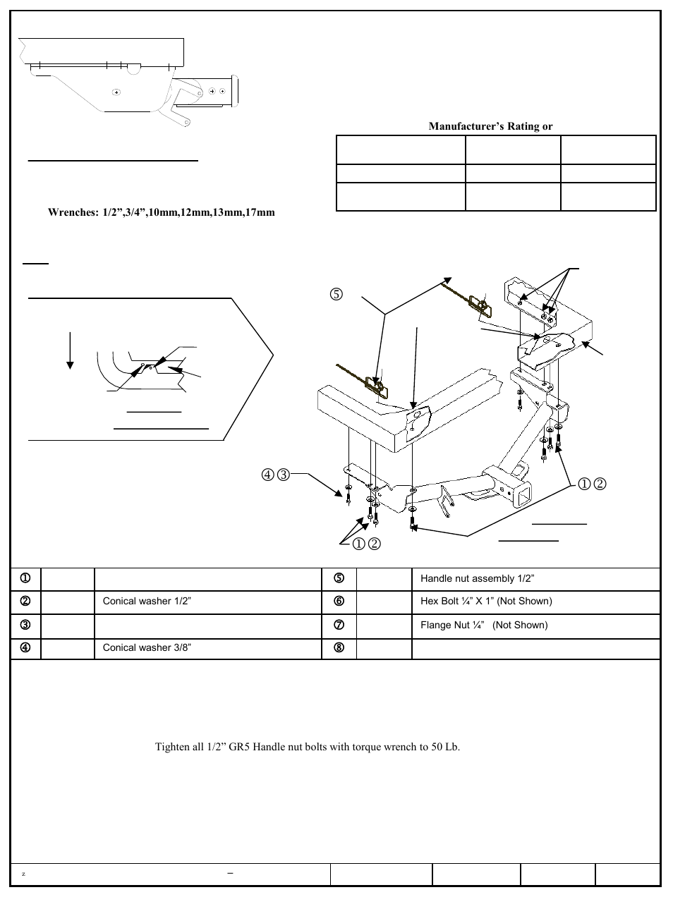 Draw-Tite 75155 MAX-FRAME RECEIVER User Manual | 6 pages