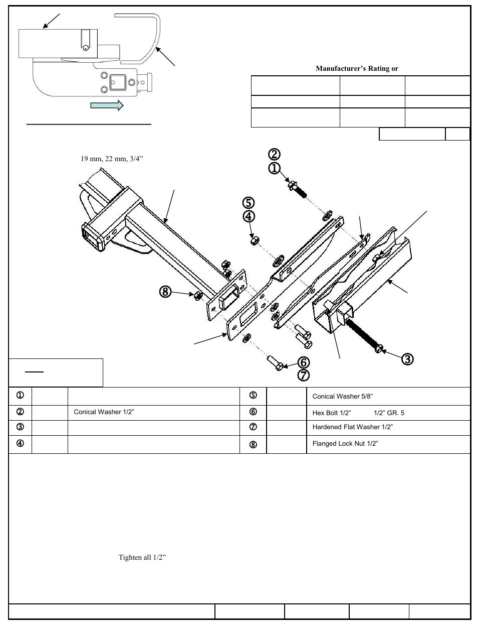 Installation instructions, Volkswagen amarok, Part numbers | Draw-Tite 75808 MAX-FRAME RECEIVER User Manual | Page 3 / 3