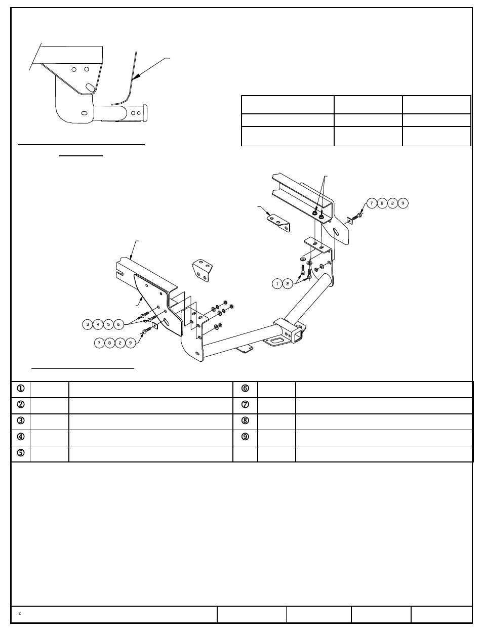 Slide number 2, Instructions d’installation, Toyota tundra | Numéros de pièces | Draw-Tite 75527 MAX-FRAME RECEIVER User Manual | Page 2 / 3
